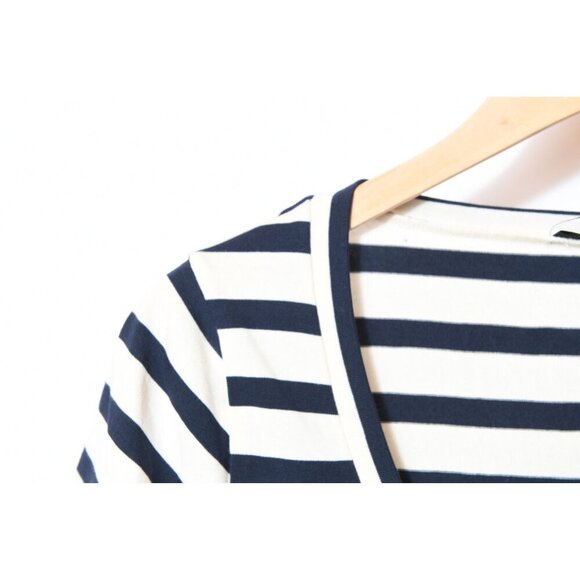 J. Crew Maxi Dress Navy White Stripe Scoop Neck Short Sleeve Size S NEW - Picture 6 of 11